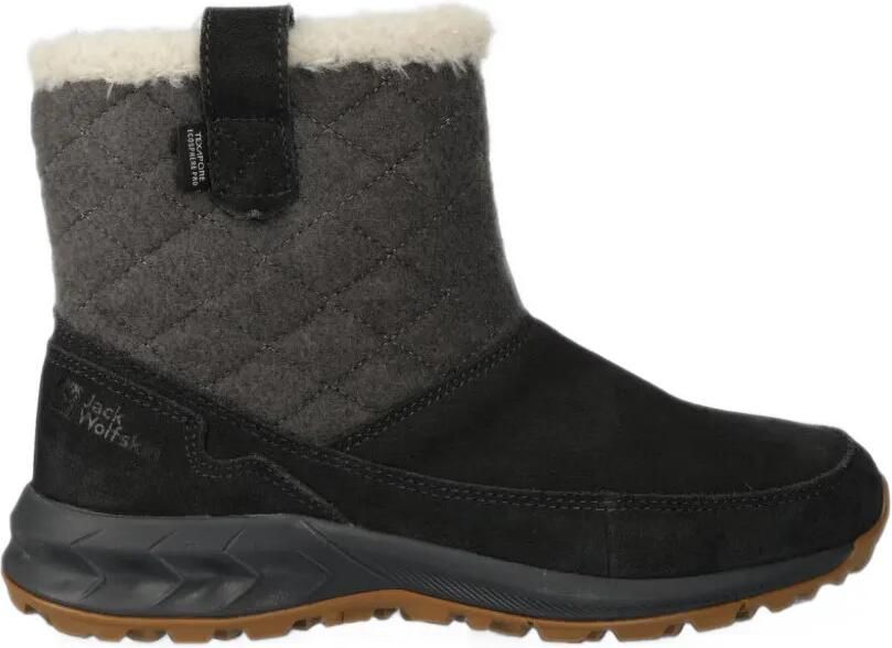 JACK WOLFSKIN quilted shearling-trim ankle boots Zwart