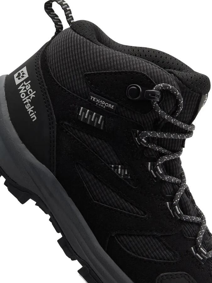 JACK WOLFSKIN Veterlaarzen met textuur Zwart