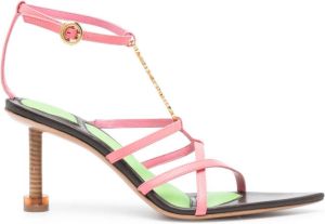 Jacquemus Sandalen met schakelketting Roze