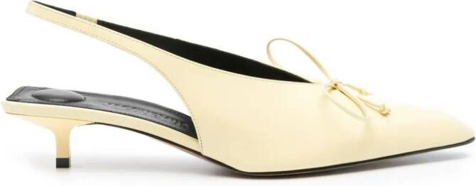 Jacquemus Cubisto 40 mm leren pumps Geel