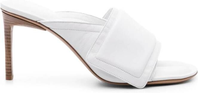 Jacquemus Les Mules Aqua 80mm leren muiltjes Wit