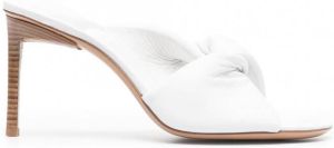 Jacquemus Bagnu leren muiltjes Wit