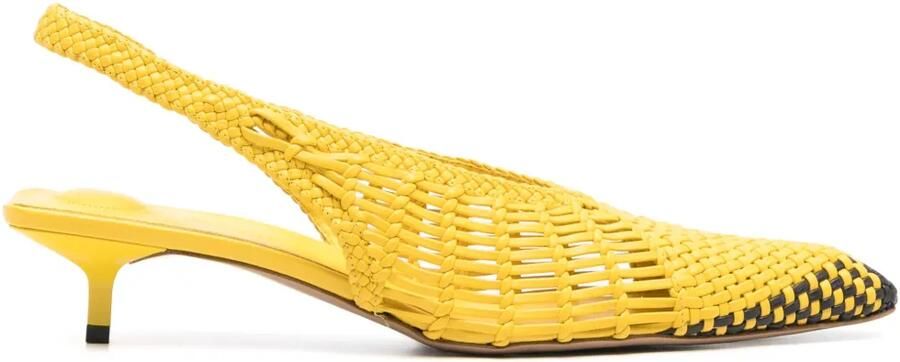 Jacquemus 30 mm Les Cubisto Banane pumps Geel
