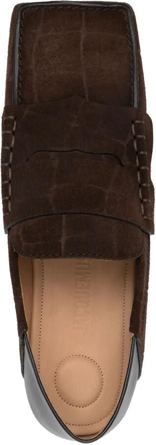 Jacquemus Carré mocassins Bruin - Foto 4