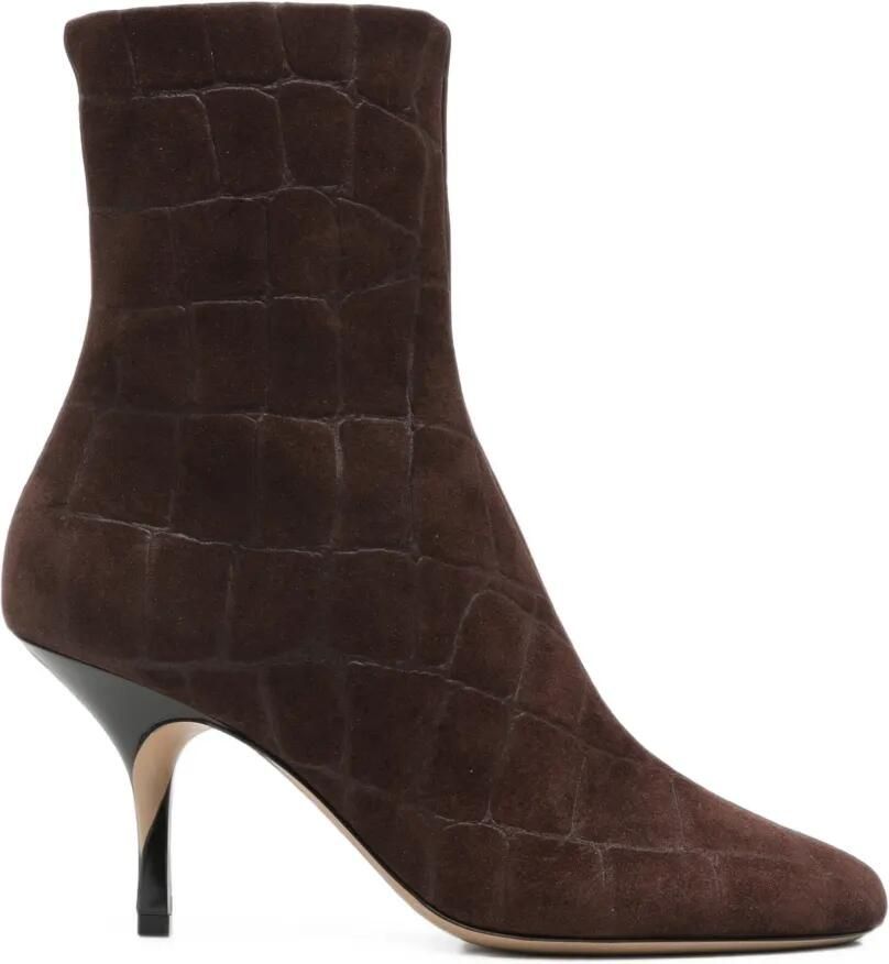 Jacquemus croc-effect ankle boots Bruin