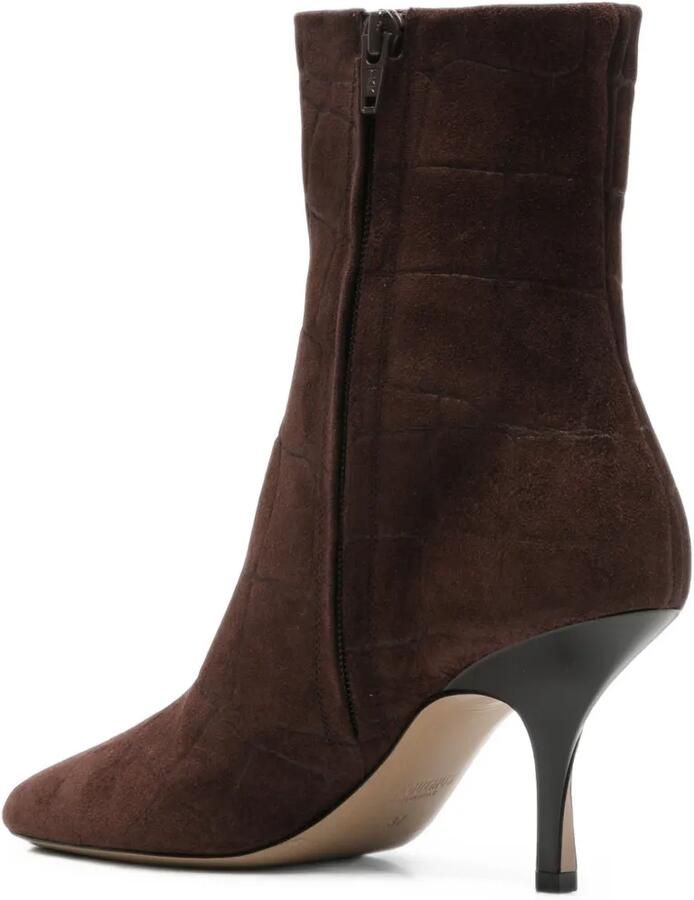 Jacquemus croc-effect ankle boots Bruin - Foto 3