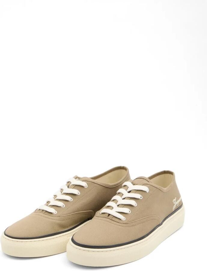 Jacquemus Féfé canvas sneakers met geborduurd logo Beige - Foto 3