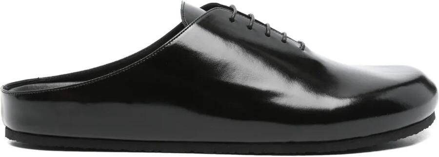 Jacquemus Lakleren muiltjes met veters Zwart
