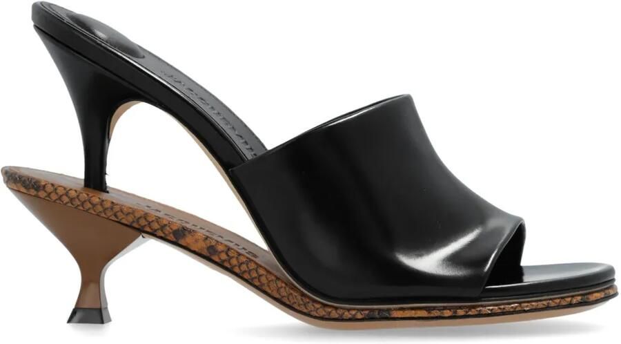 Jacquemus Le Doubles 110 mm muiltjes Zwart