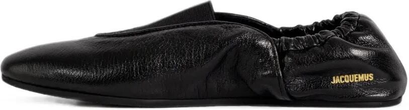 Jacquemus Leren ballerina's met elastische vlakken Zwart - Foto 2