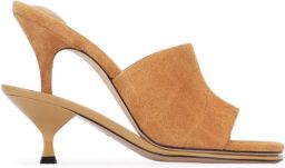 Jacquemus Les Doubles 100 mm muiltjes Bruin