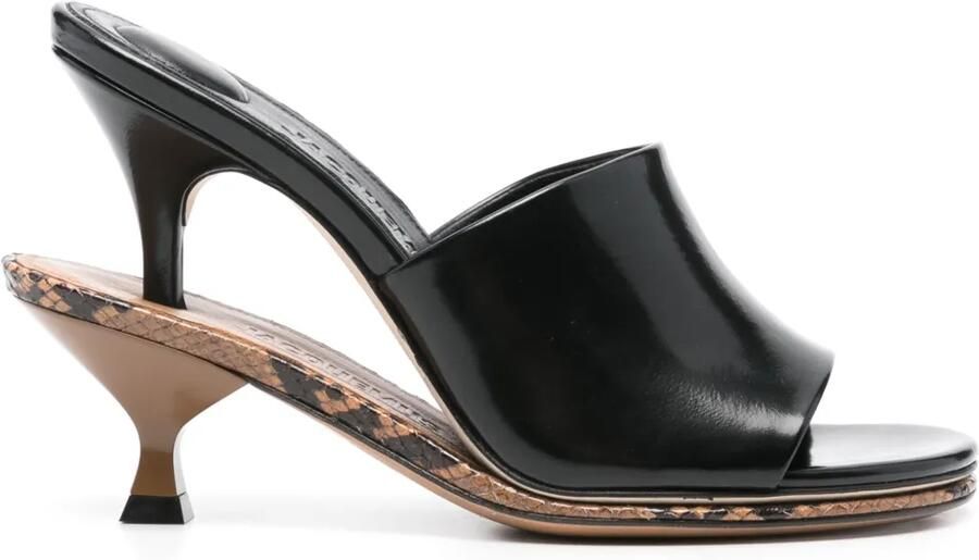 Jacquemus Les Doubles 110 mm muiltjes Zwart