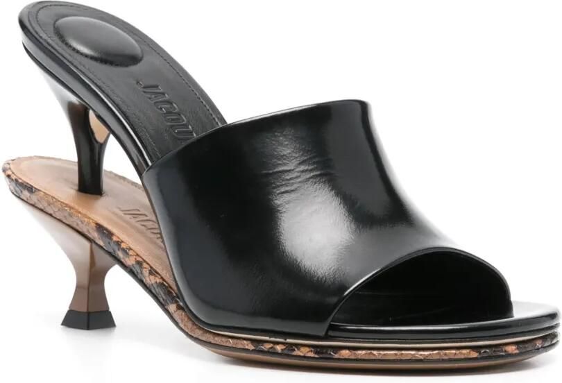 Jacquemus Les Doubles 110 mm muiltjes Zwart - Foto 3