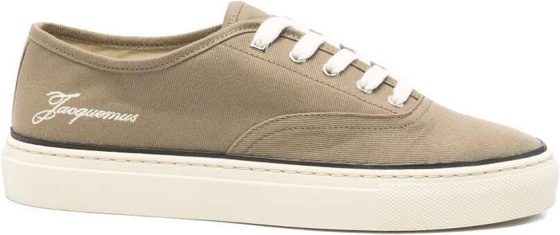Jacquemus Les Fefe sneakers met logodetail Bruin