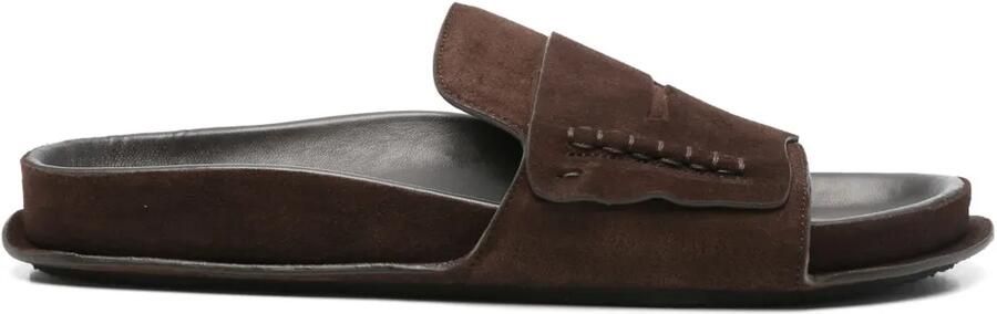 Jacquemus Les sandales Mocassin sandalen Bruin