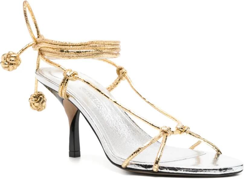 Jacquemus Les Sandales Tourni sandalen Goud - Foto 3