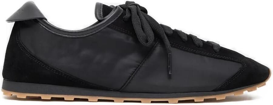 Jacquemus Nylon sneakers met suède vlak Zwart