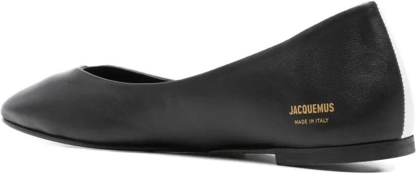 Jacquemus Ovalo tweekleurige ballerina's Zwart - Foto 3