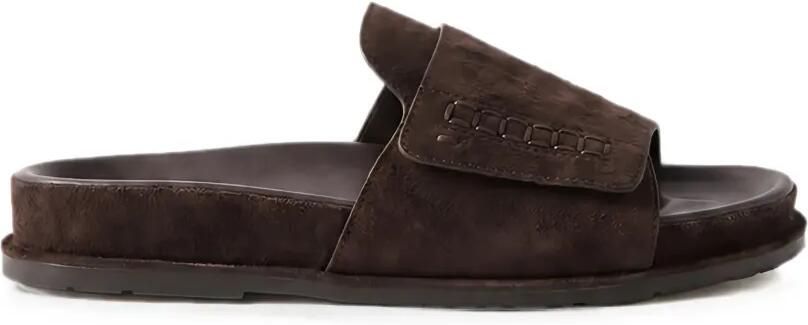Jacquemus Sandalen met penny-slot en stikselafwerking Bruin