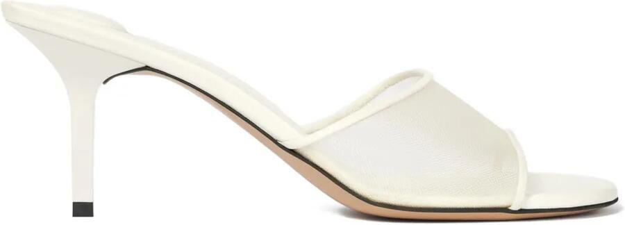 Jacquemus Stiletto muiltjes met mesh vlak Wit