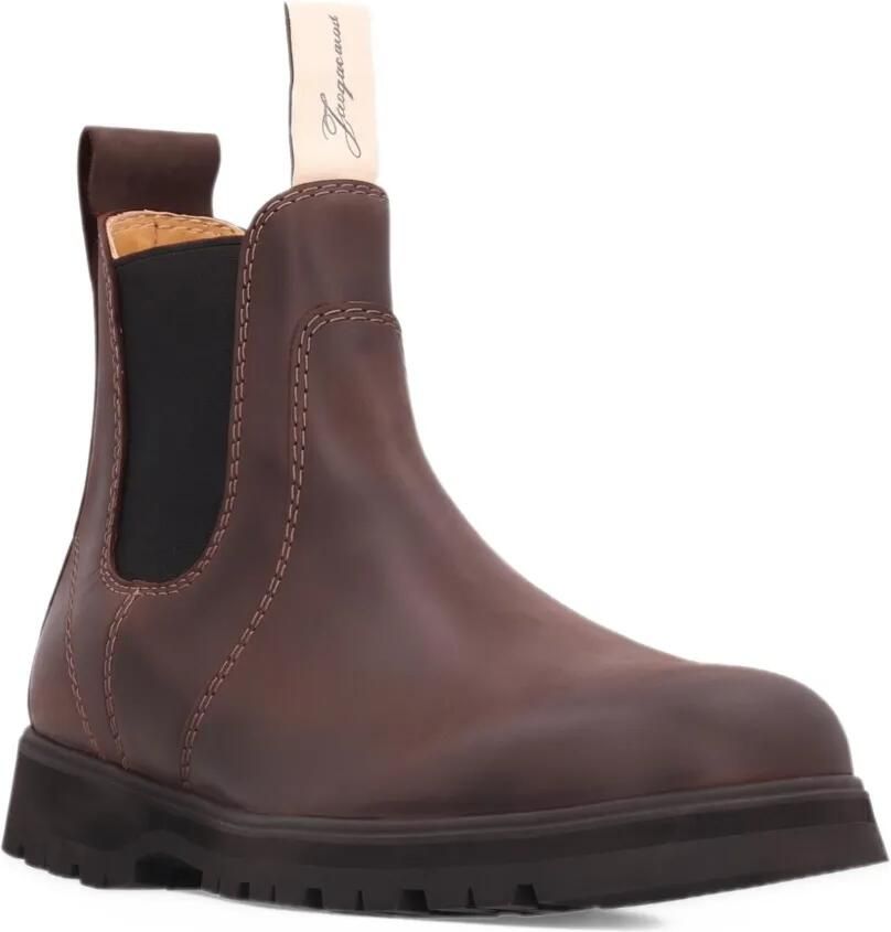 Jacquemus The Foin enkellaarzen Bruin