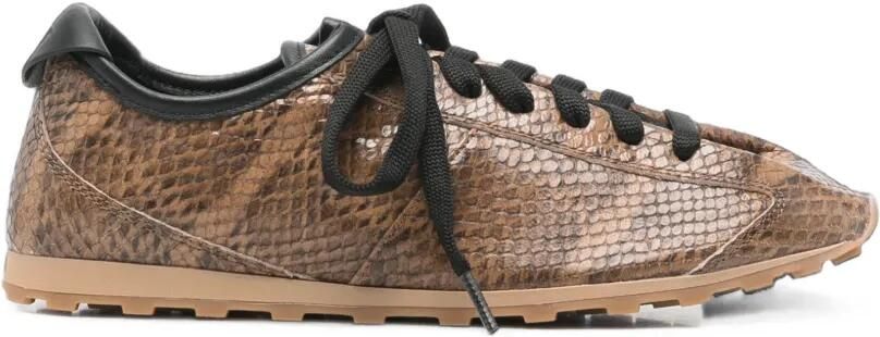 Jacquemus The Tennis sneakers met reptieleffect Bruin