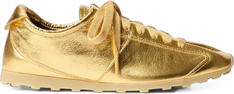 Jacquemus The Tennis soft sneakers in metallic leather Goud