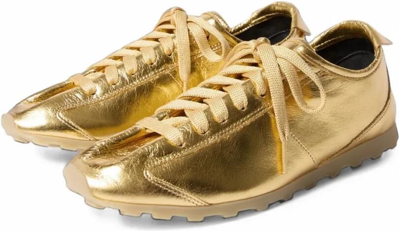 Jacquemus The Tennis soft sneakers in metallic leather Goud - Foto 2
