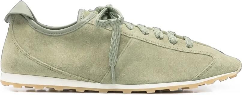 Jacquemus The Tennis suede lace-up sneakers Groen