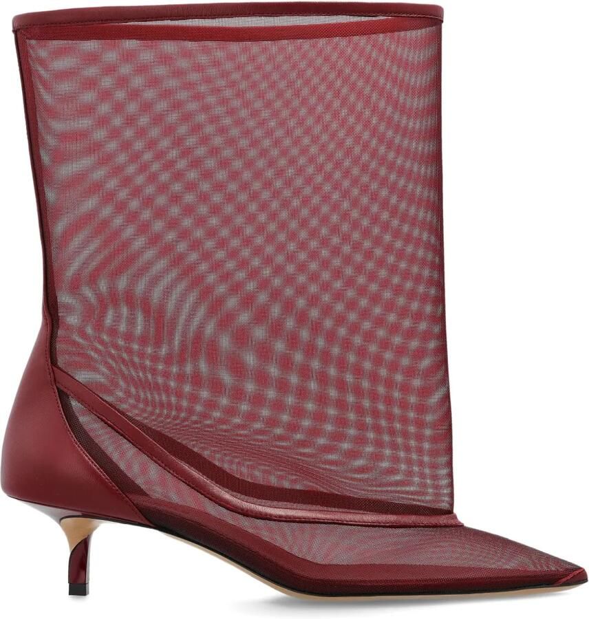 Jacquemus The Tourni mesh laarzen Rood
