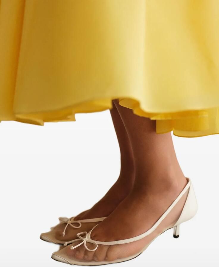 Jacquemus Tourni pumps met hak Wit - Foto 2