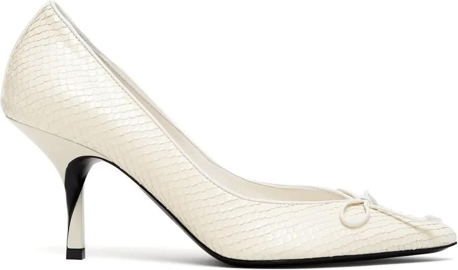 Jacquemus Tourni pumps met python-effect Beige