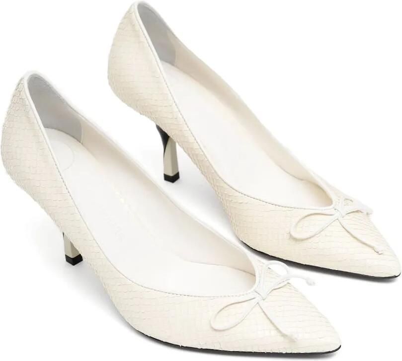 Jacquemus Tourni pumps met python-effect Beige - Foto 2