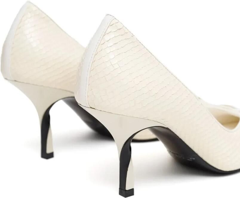 Jacquemus Tourni pumps met python-effect Beige - Foto 3