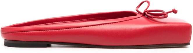 Jacquemus Les Ballets muiltjes met vierkante neus Rood