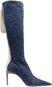 Jacquemus Les Bottes Cordao denim laarzen Blauw