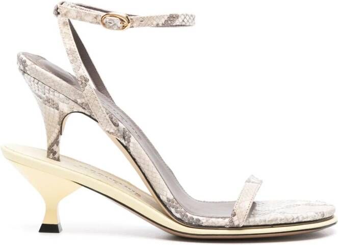 Jacquemus 120 mm Les Doubles sandalen Beige