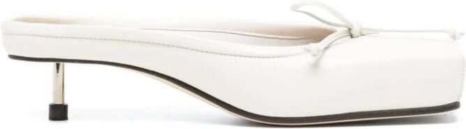 Jacquemus Les muiltjes met strik Wit
