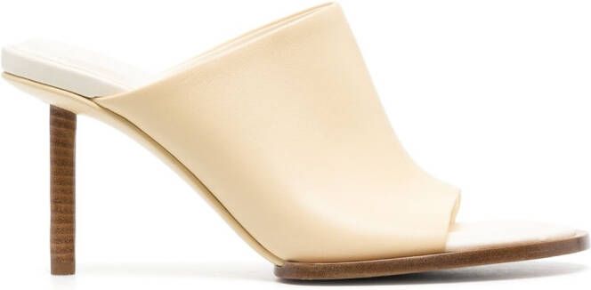 Jacquemus Les Mules Rond Carré leren muiltjes Beige