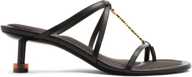 Jacquemus Les Sandales Basses Pralu muiltjes Zwart