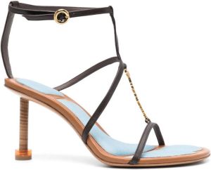 Jacquemus Les sandales Pralu leren sandalen Bruin