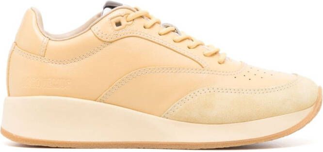 Jacquemus panelled lace-up sneakers Geel