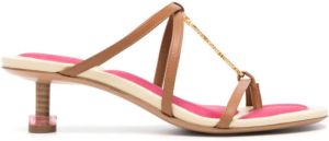 Jacquemus Pralu leren sandalen Bruin