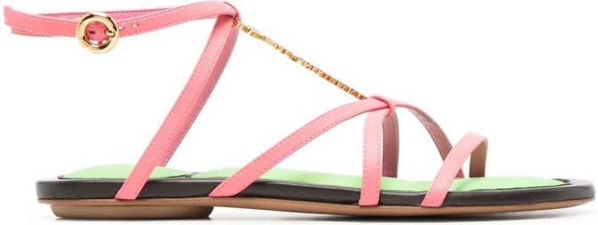 Jacquemus Pralu sandalen met bandjes Roze