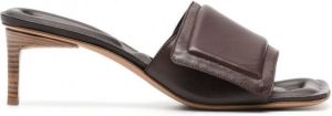 Jacquemus Slide leren sandalen Bruin