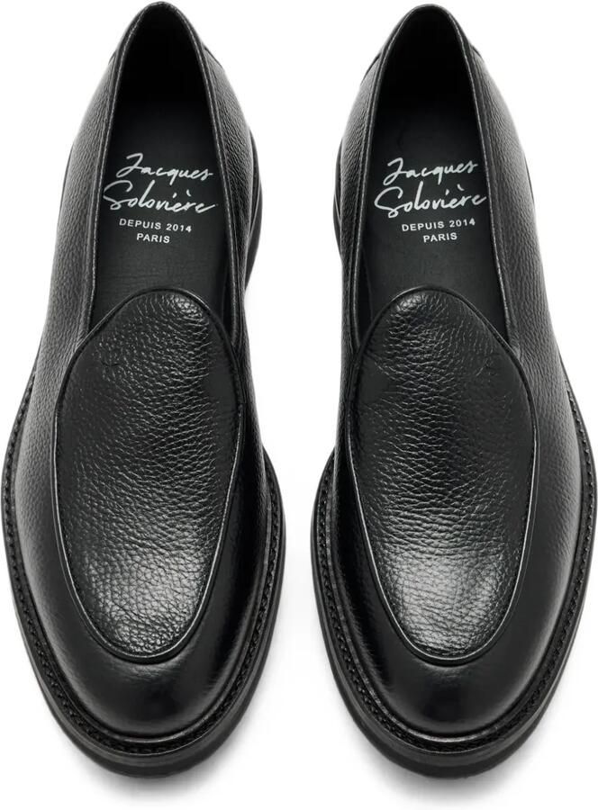 Jacques Solovière Paris Alexis leren loafers Zwart - Foto 3