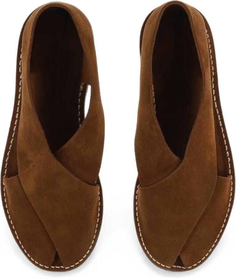 Jacques Solovière Paris Biarritz sandalen met gekruiste bandjes Bruin
