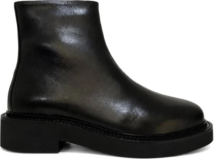 Jacques Solovière Paris Marcus triple-stitched leather boots Zwart