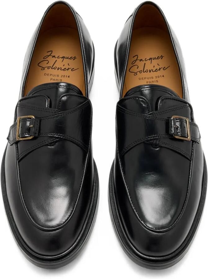 Jacques Solovière Paris Serge loafers met gespbandje Zwart - Foto 3
