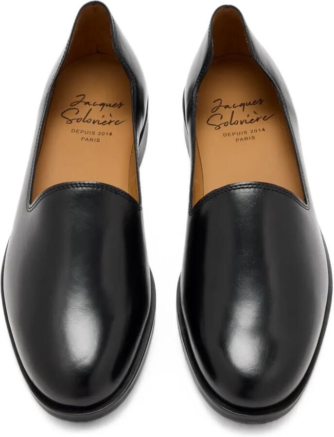 Jacques Solovière Paris Slim leren loafers Zwart - Foto 2
